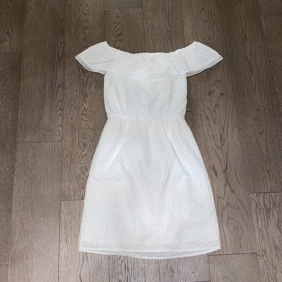 ESPRITOff The Shoulder Midi Dress. US 02. White. - Picture 2 of 3